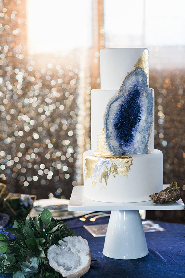 Geode cake matrimonio